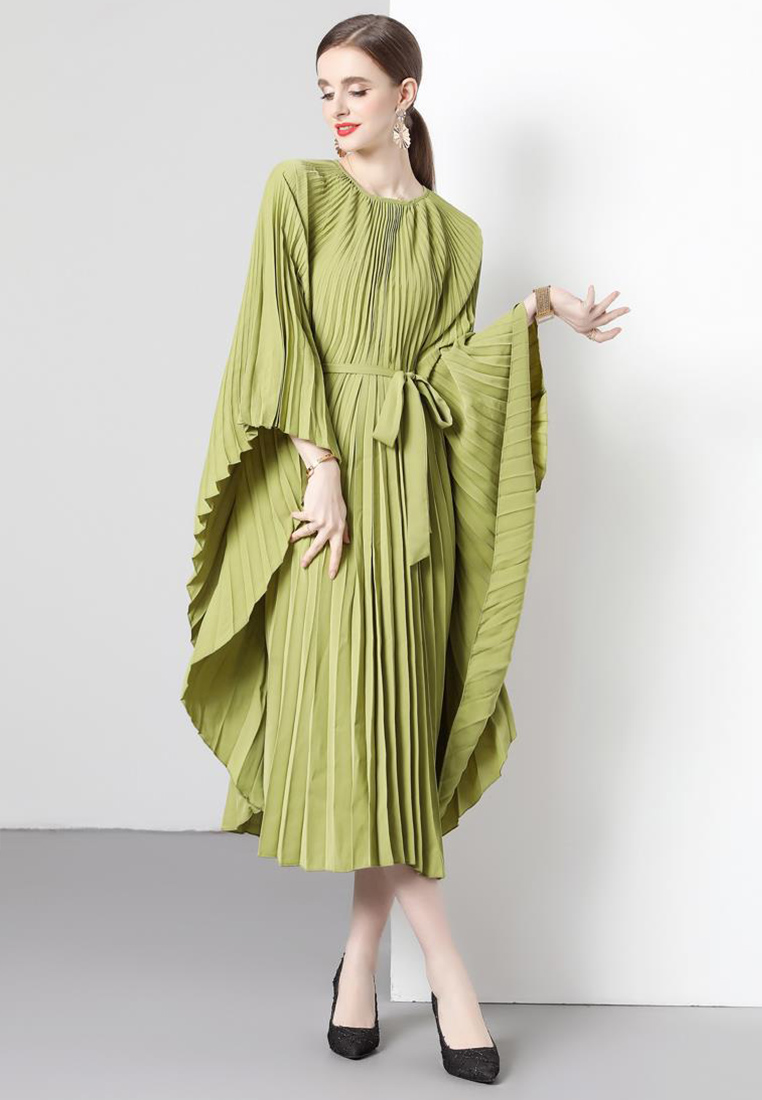 2023 Elegant and Graceful Pleated Dress for Women CA080734BW