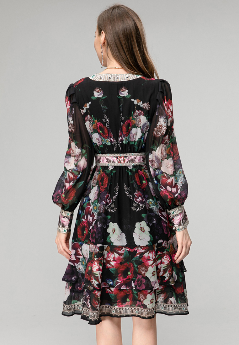 Fashion Design Vintage Lady Floral CasualElegant Dresses CA081602