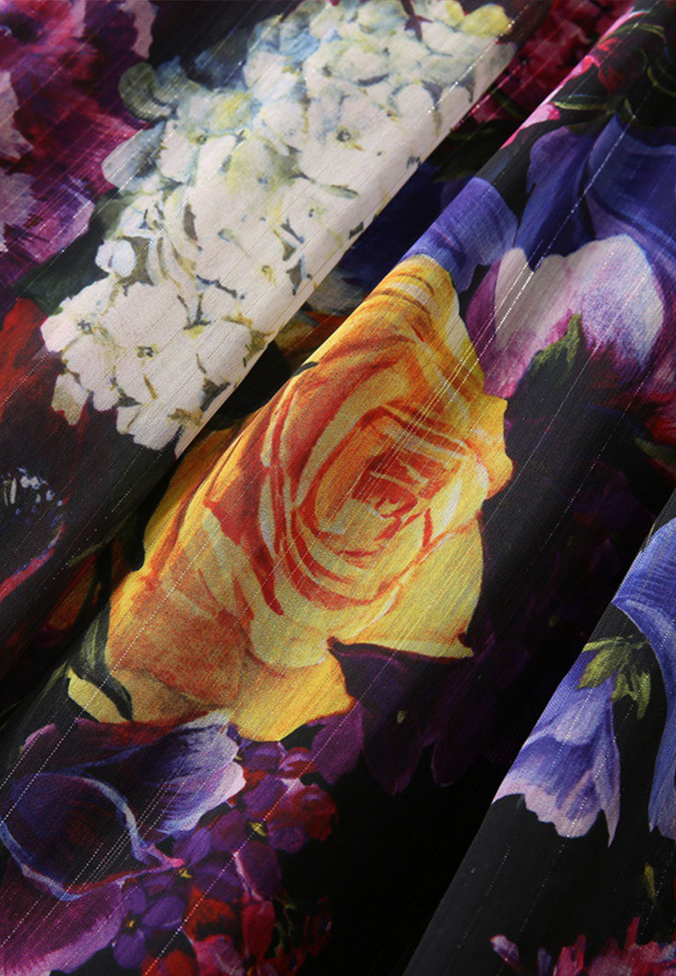 Summer New Pleated Shiny Chiffon Dress CA081634