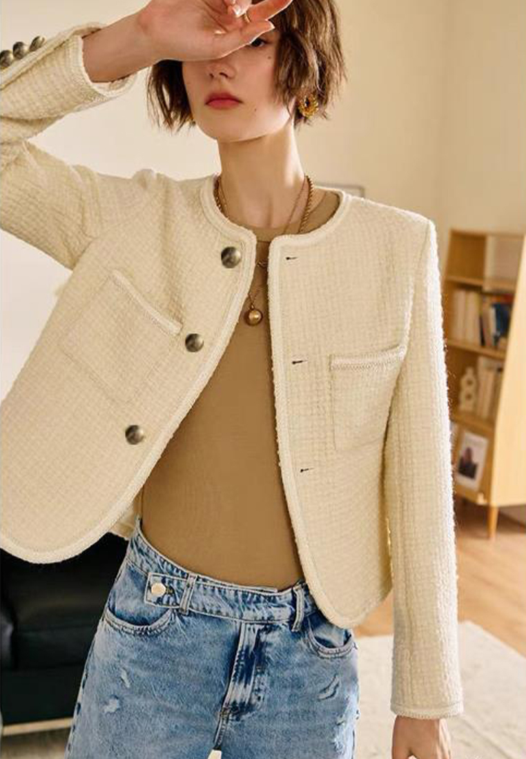 Autumn attire Elegant Chanel style Woolen Coat luxury quality CA090811