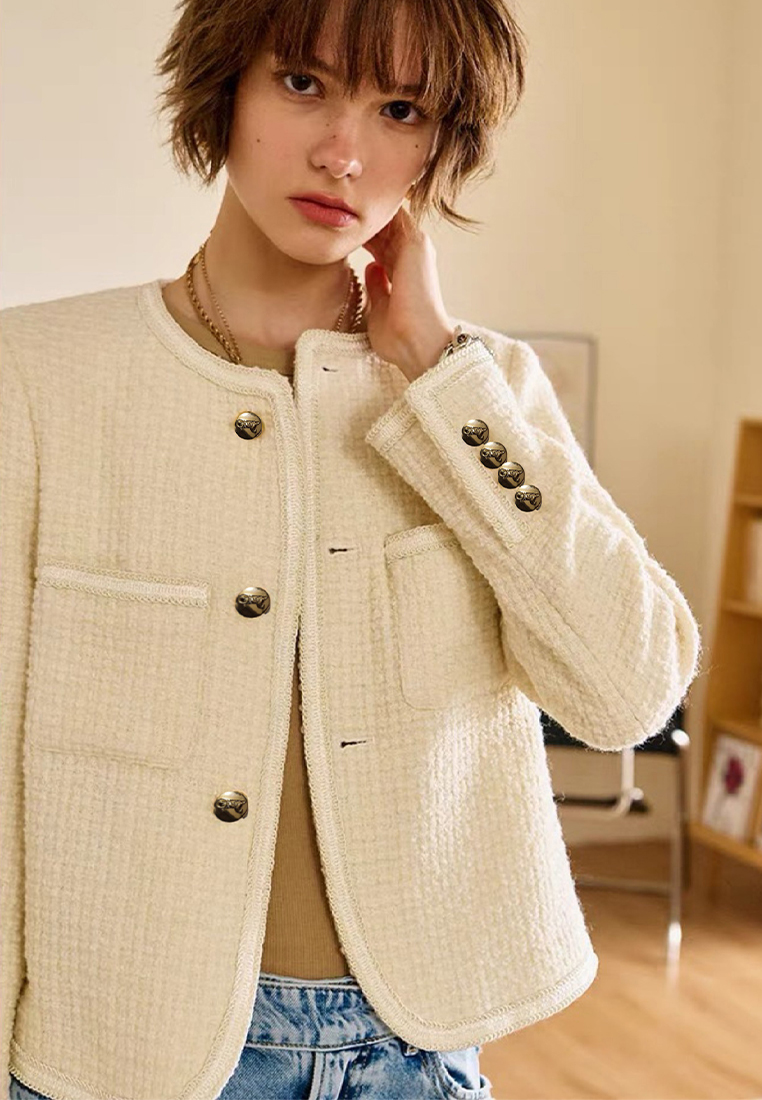 Autumn attire Elegant Chanel style Woolen Coat luxury quality CA090811