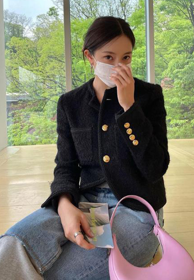 Autumn attire Elegant Chanel style Woolen Coat luxury quality CA090811BK