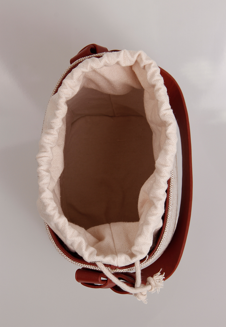 Simple Drawstring Canvas Bucket Bag CA090907