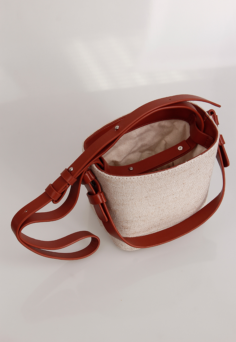 Simple Drawstring Canvas Bucket Bag CA090907