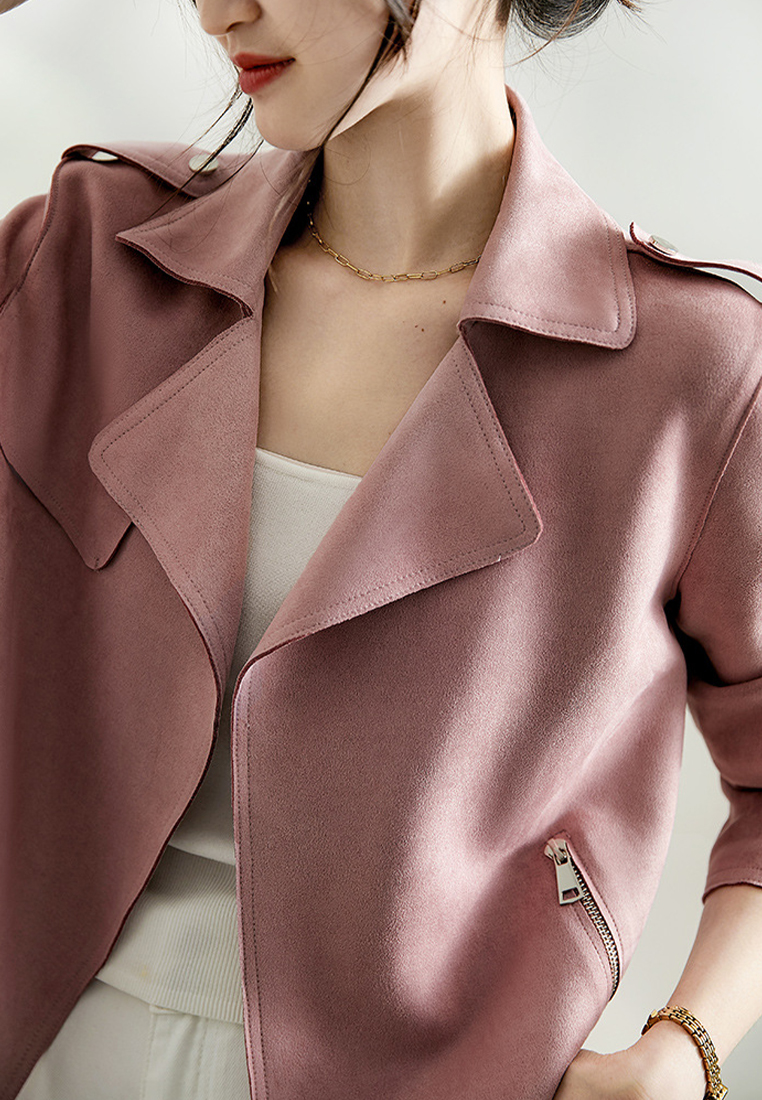 Fashion and trendy motorcycle jacket short jacket top CA092613PI