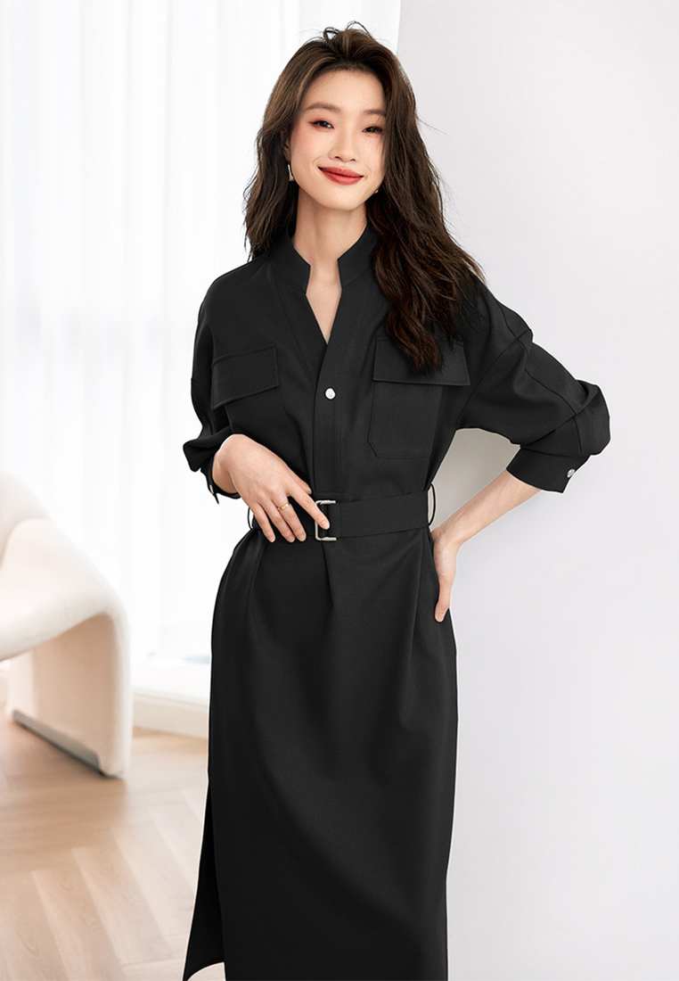 Autumn New French Style Commuter Dress CA092614BK