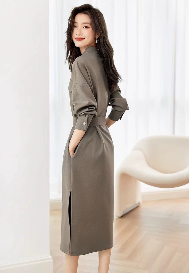 Autumn New French Style Commuter Dress CA092614BK