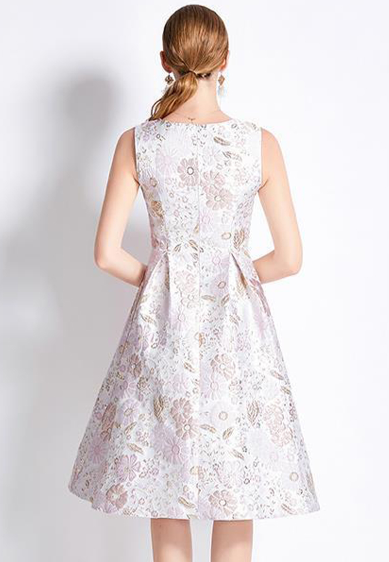 French Vintage Court Style Embroidered Dress CA100529