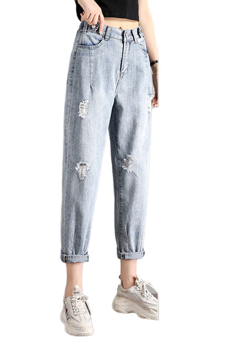 --Korean New Shredded Ripped Jean CA100899LB