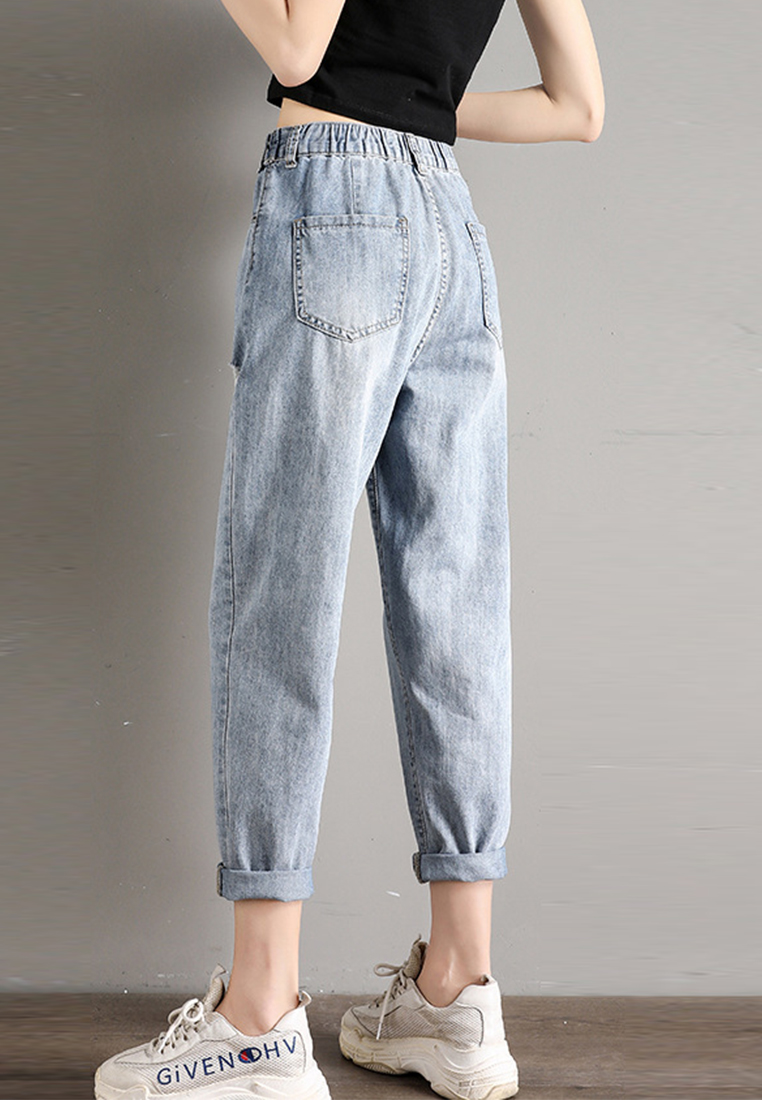 --Korean New Shredded Ripped Jean CA100899LB
