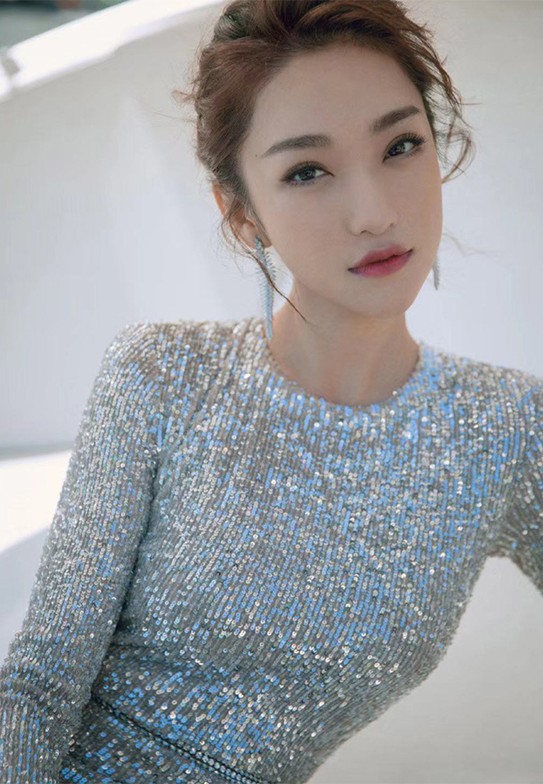 Fashion sequined party dress fishtail long dress CA110604