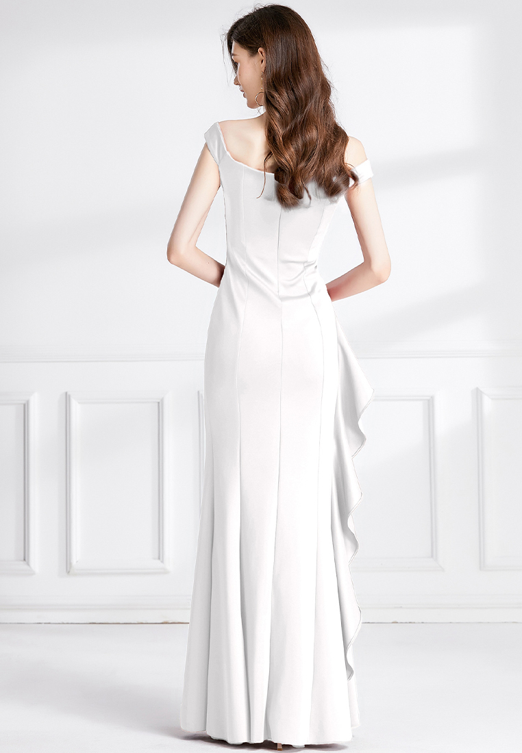 Banquet Sexy Mermaid High End White Dress CA110609