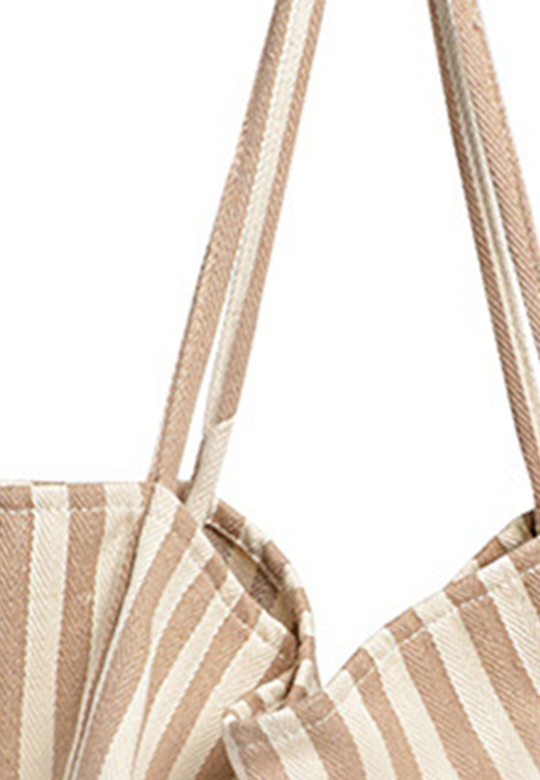 --Simple Small Fresh Small Striped Canvas Bag Ca21051315KI