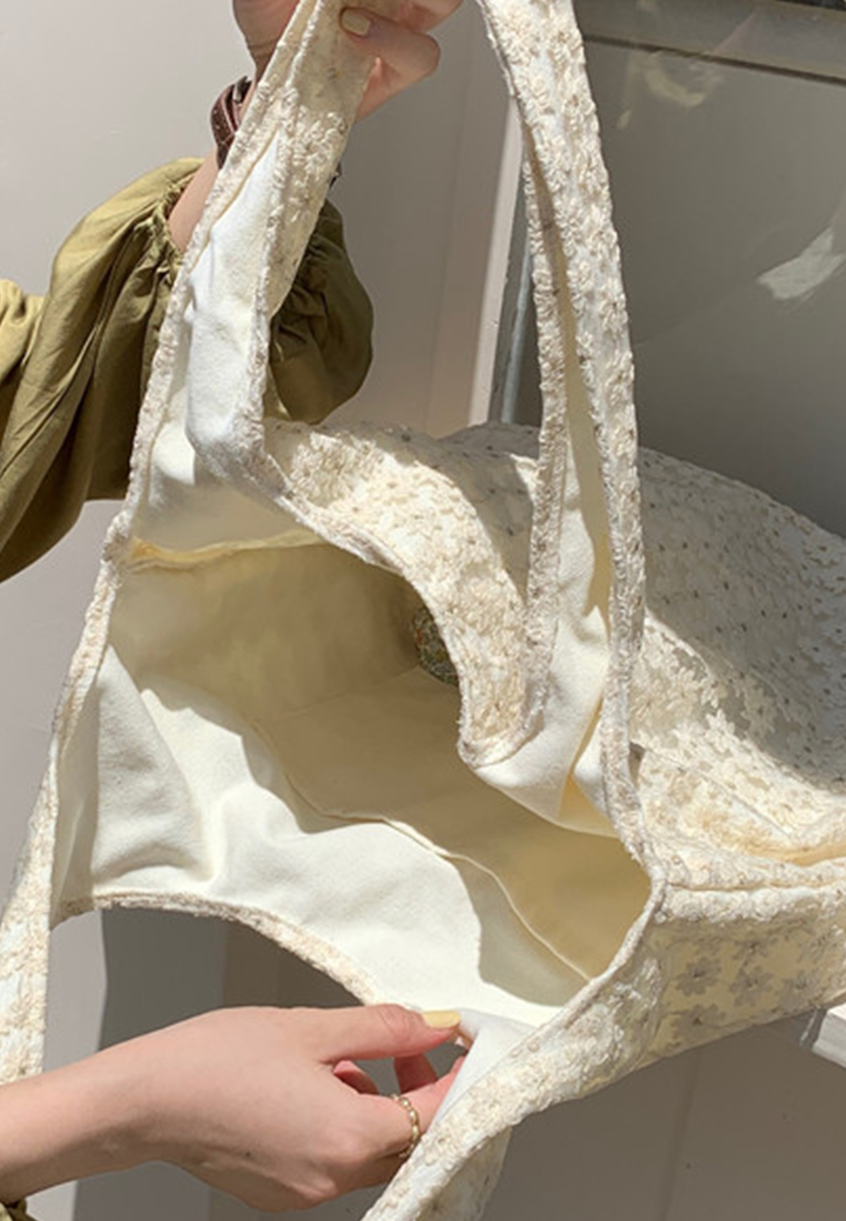 --French Gentle Lace Print Shopping Bag Ca22032106BE