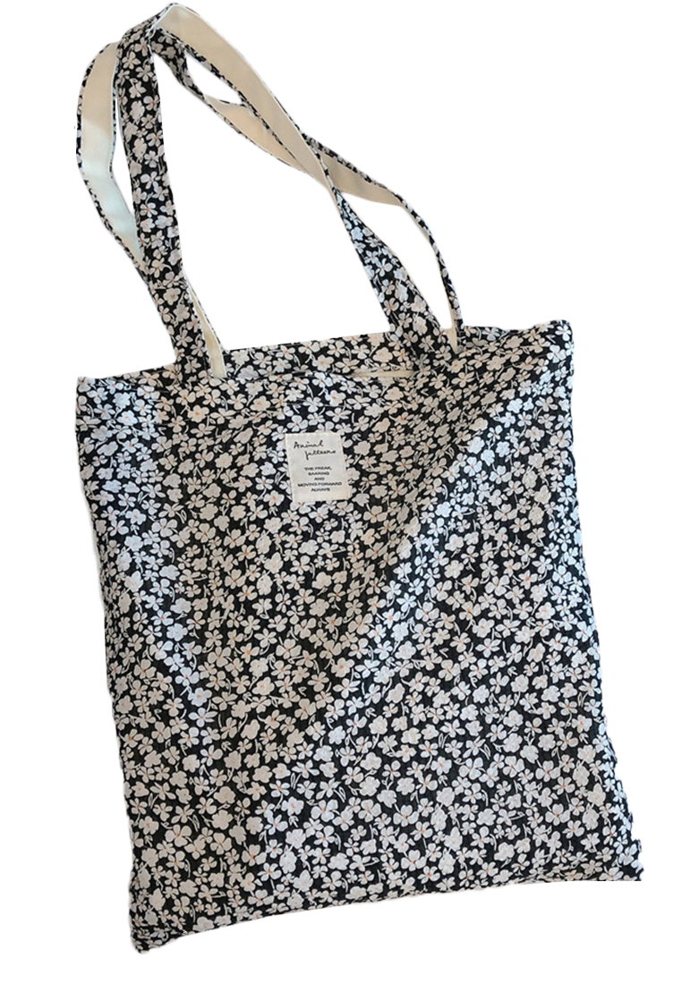 Art Print Small Flower Eco-Friendly Canvas Shopping Square Bag Ca22032113