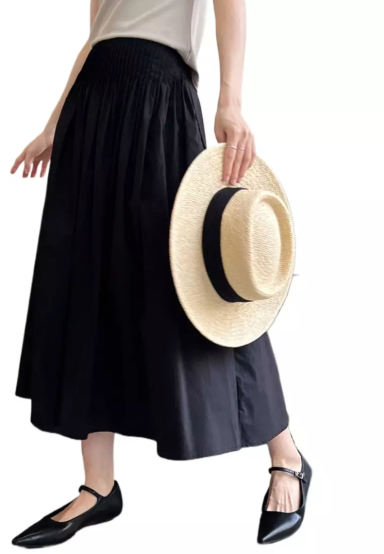 Elegant high waist pleated skirt K061708PI