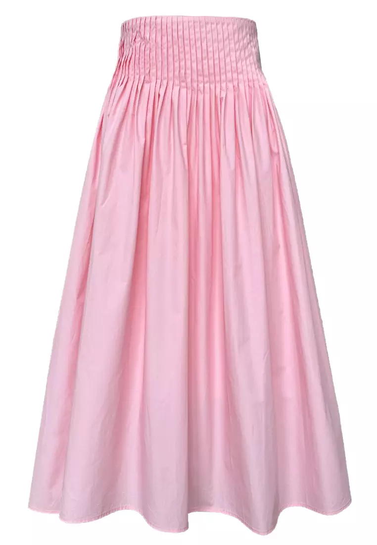 Elegant high waist pleated skirt K061708PI