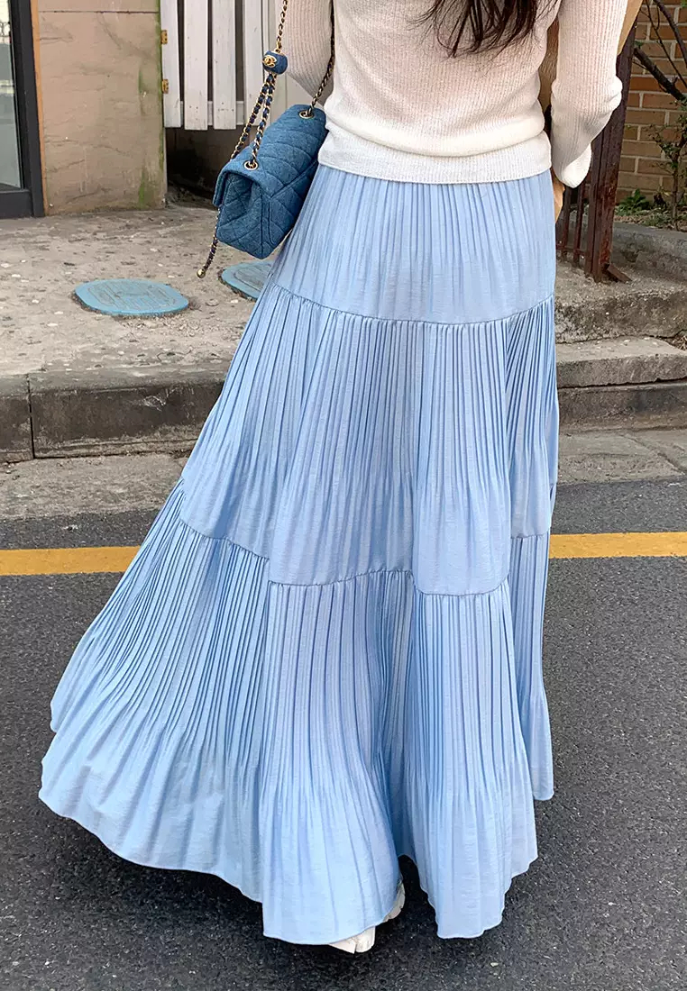 Elegant pleated skirt K061809W-sunnydaysweety