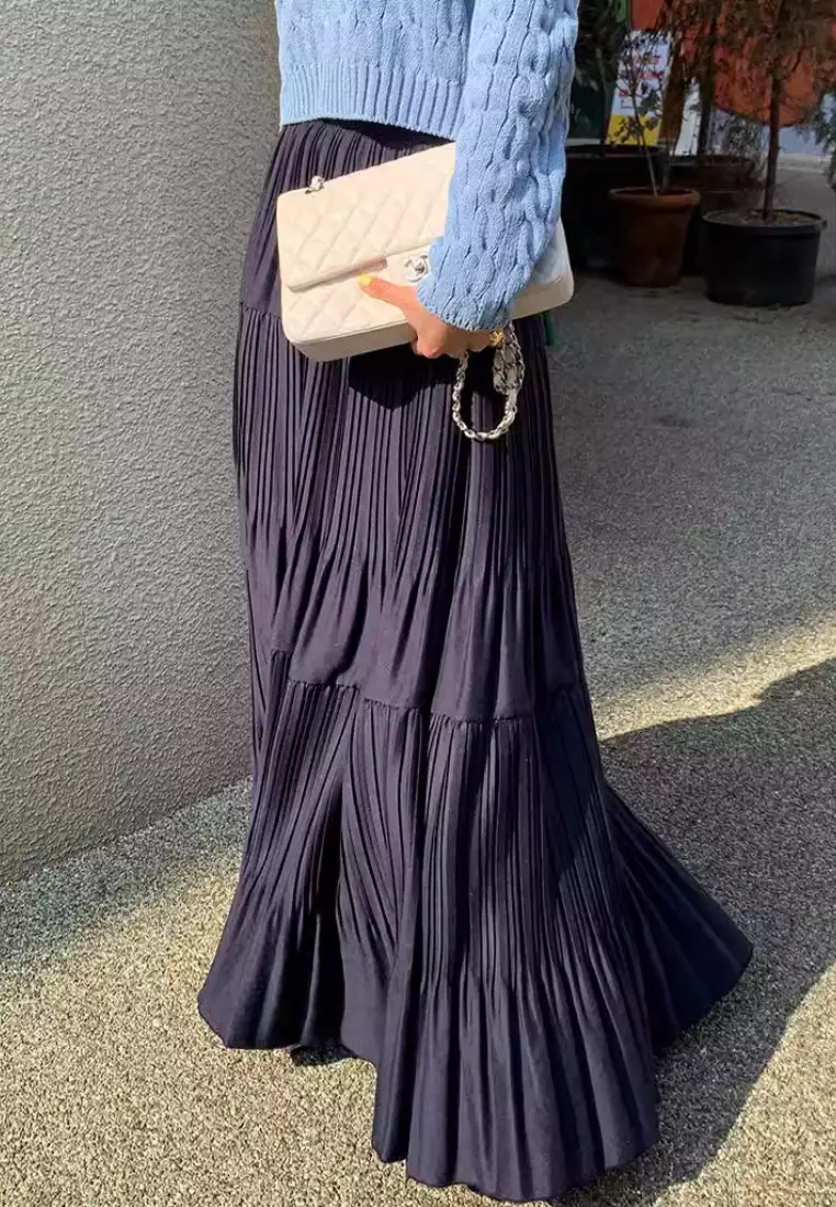 Elegant pleated skirt K061809W-sunnydaysweety