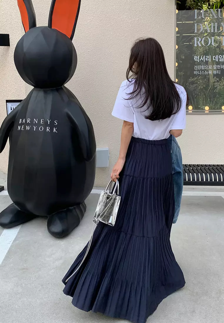 Elegant pleated skirt K061809W-sunnydaysweety