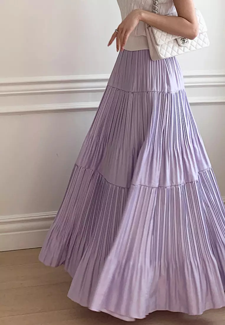 Elegant pleated skirt K061809W-sunnydaysweety