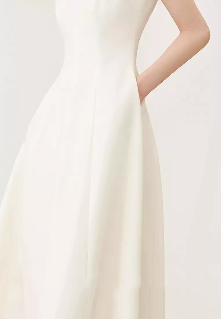 Fashionable and elegant round neck sleeveless dress K052807BK