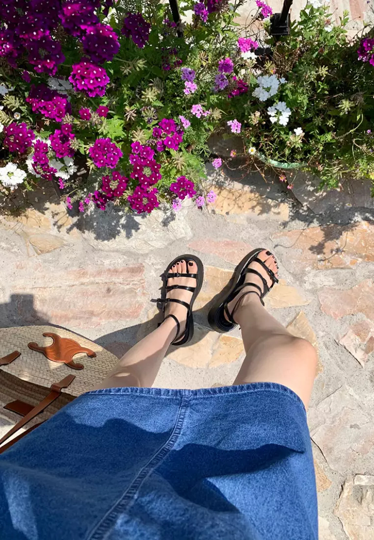 French style simple vest denim dress K061304