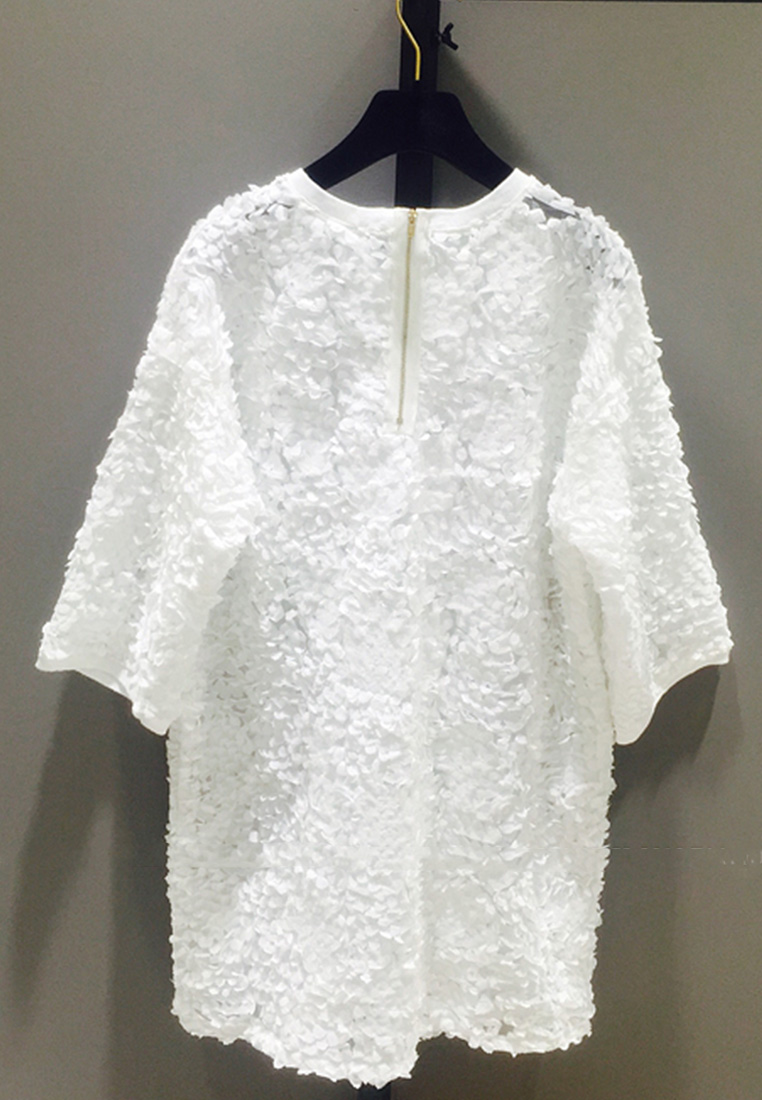 White Fluffy Petals Top K20042706