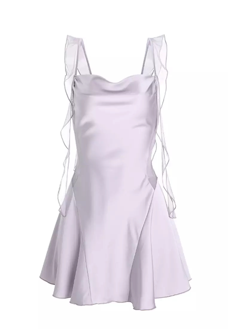 New lotus leaf shoulder strap pajamas nightgown Lingerie K062602W