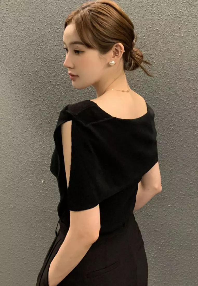 New summer sleeveless knitted women's T-shirt top K061801W-sunnydaysweety