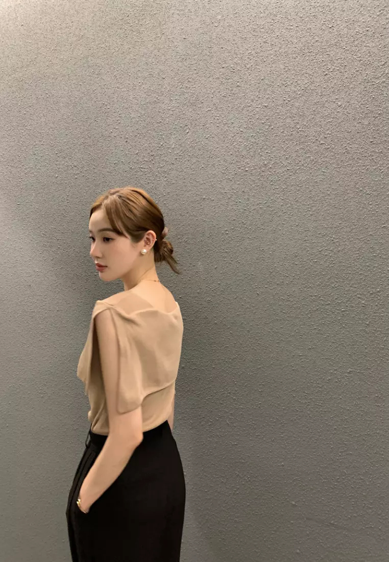 New summer sleeveless knitted women's T-shirt top K061801W-sunnydaysweety