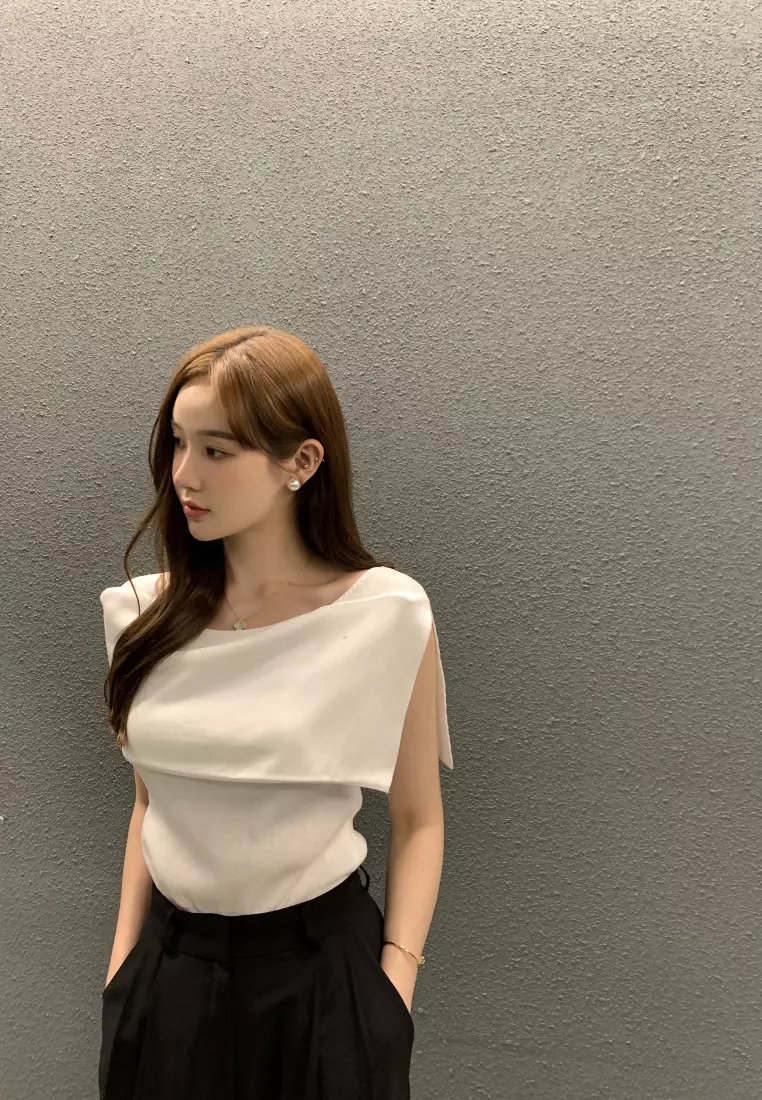 New summer sleeveless knitted women's T-shirt top K061801W-sunnydaysweety