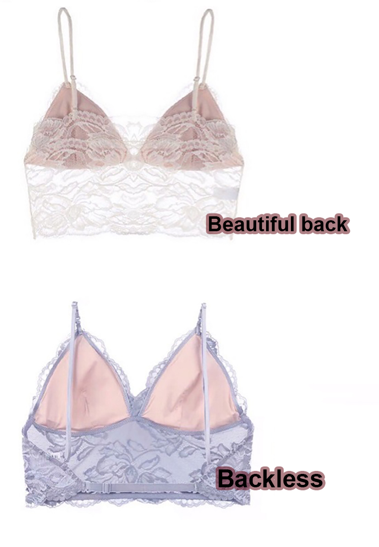 Japanese embroidered lace camisole bra and panty  CA24112015BK