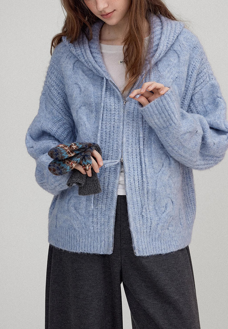 Autumn and Winter Retro Knitted Cardigan Sweater CA25110316BL