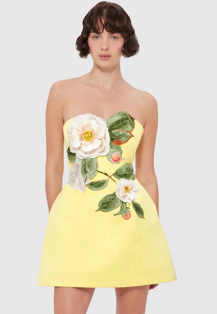 New French retro embroidery waist elegant dress CA25091452YE