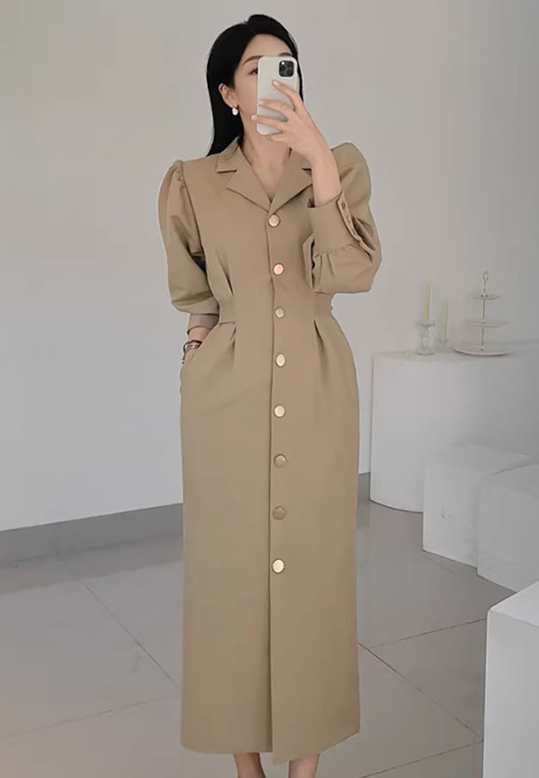 French style fashionable waist cinching dress CA24092739BE