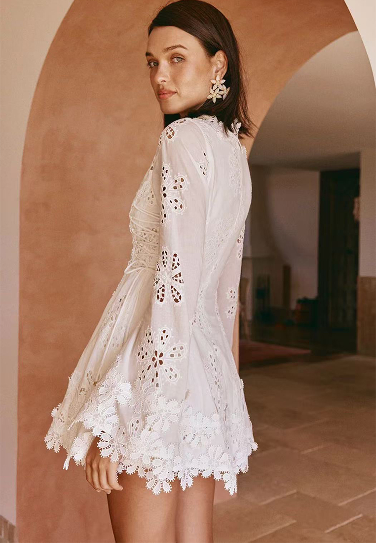 New French light luxury elegant embroidered dress CA25091455W