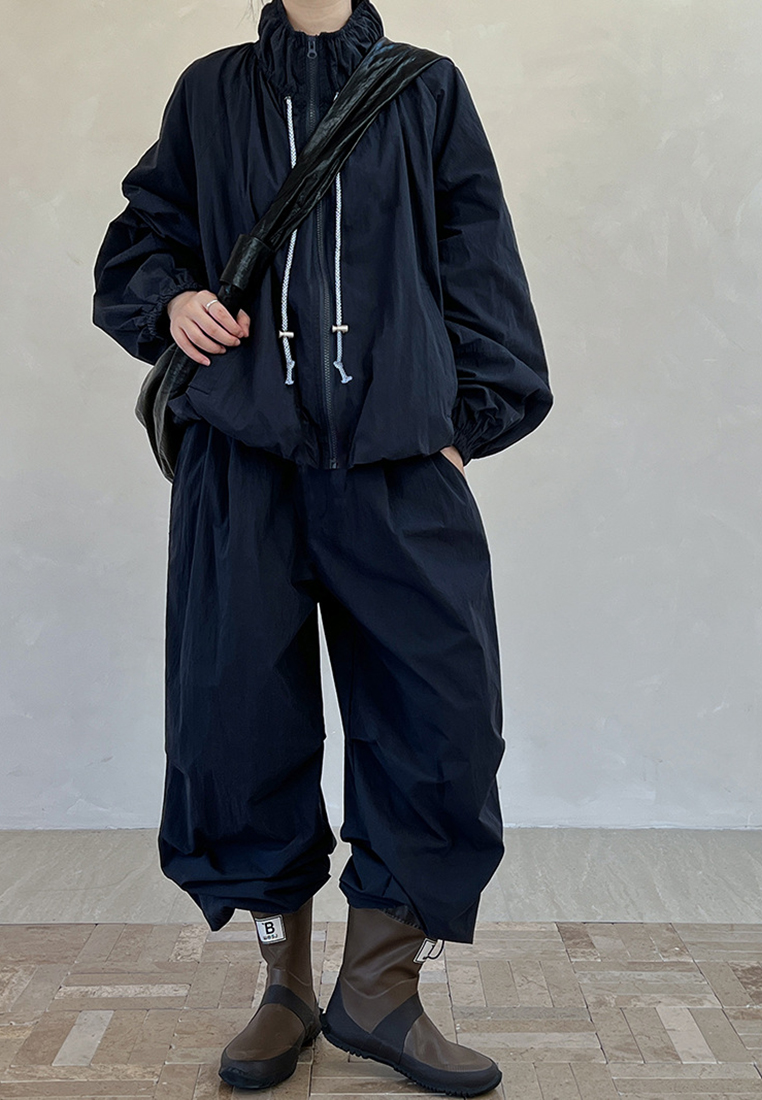 Fashionable outdoor casual jacket long pants set CA24092350BK