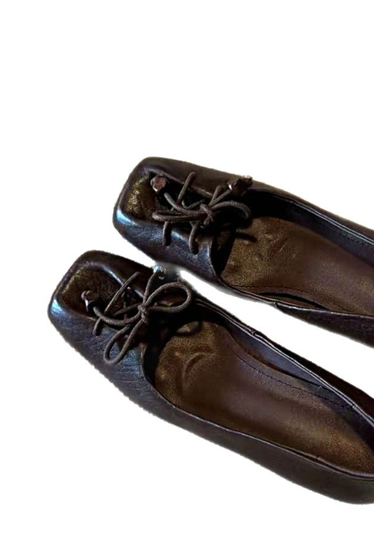 Square toe retro Mary Jane with hidden height increase CA25112803BW