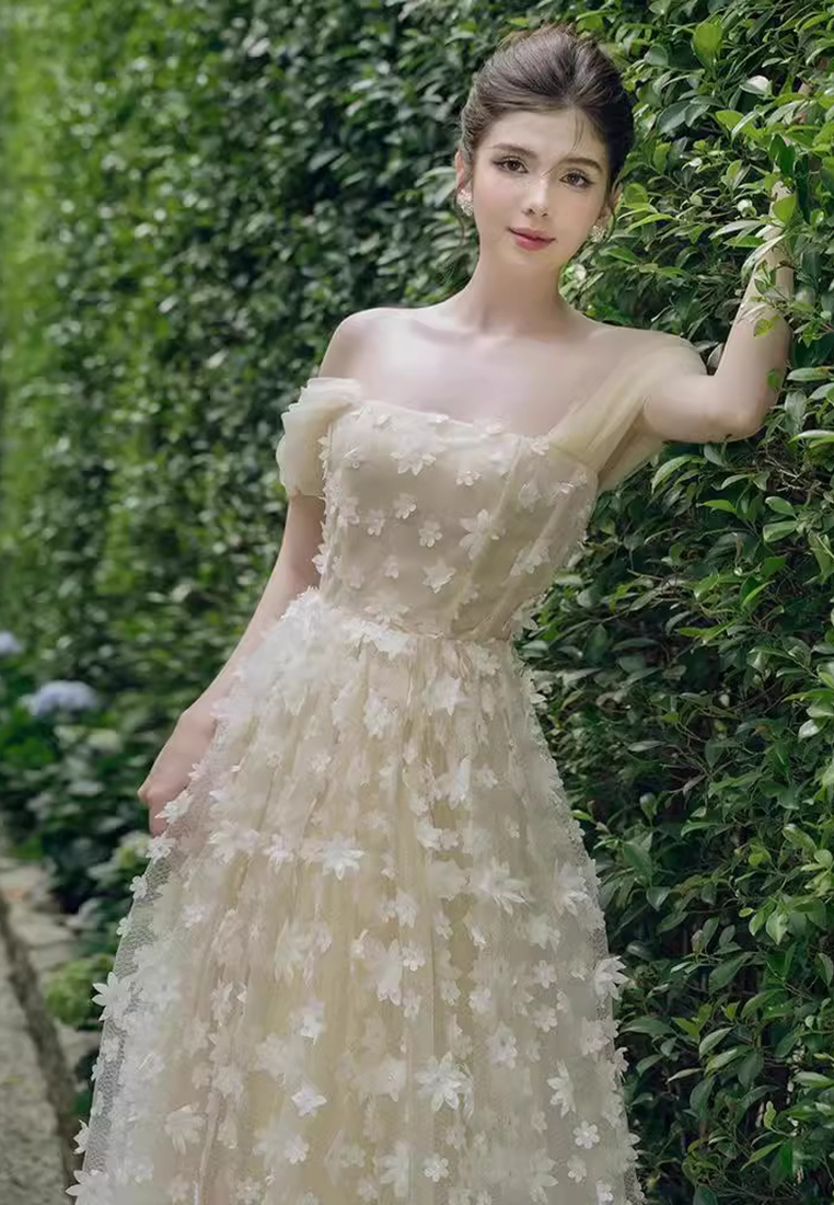 New Light Luxury Flower Dress CA24102535BE