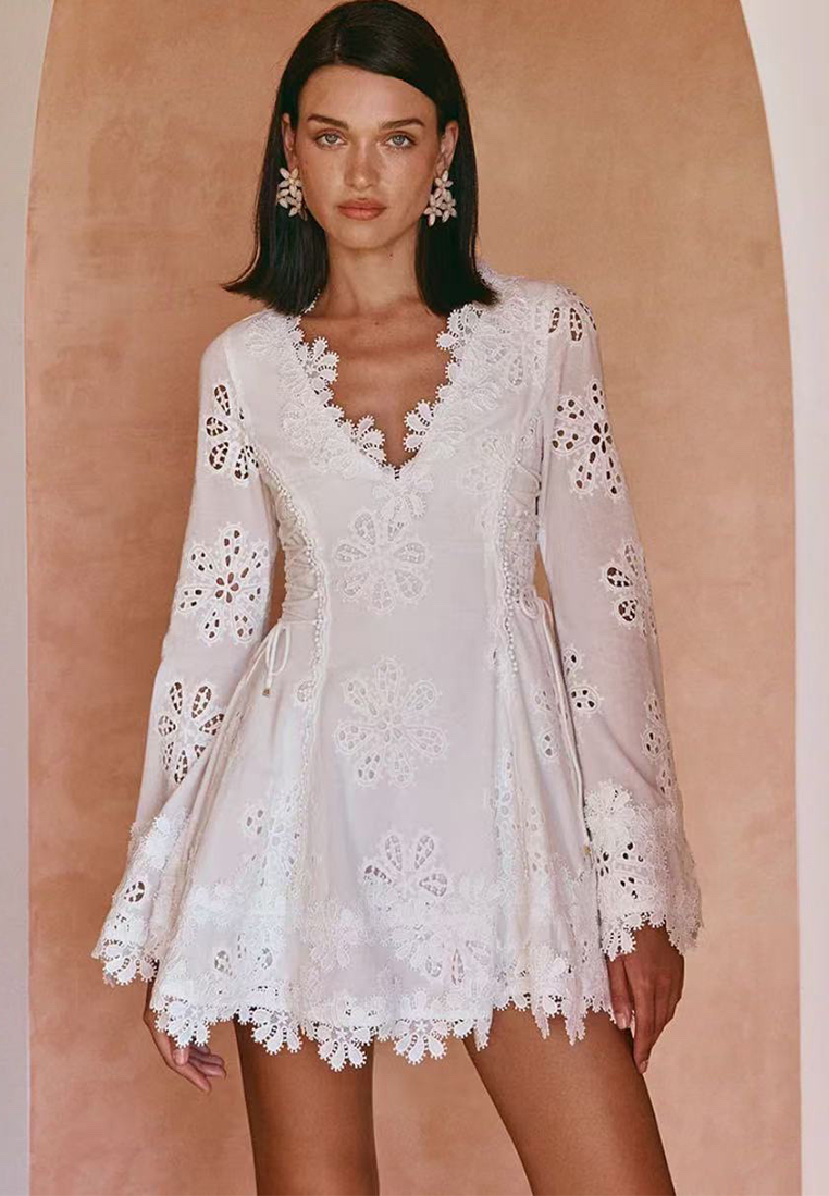 New French light luxury elegant embroidered dress CA25091455W