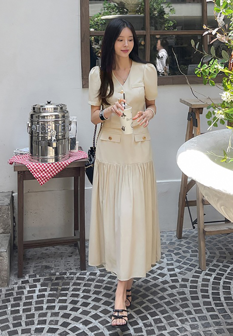 Summer French Chanel style short sleeve + high waist skirt two-piece suit CA25060335BE