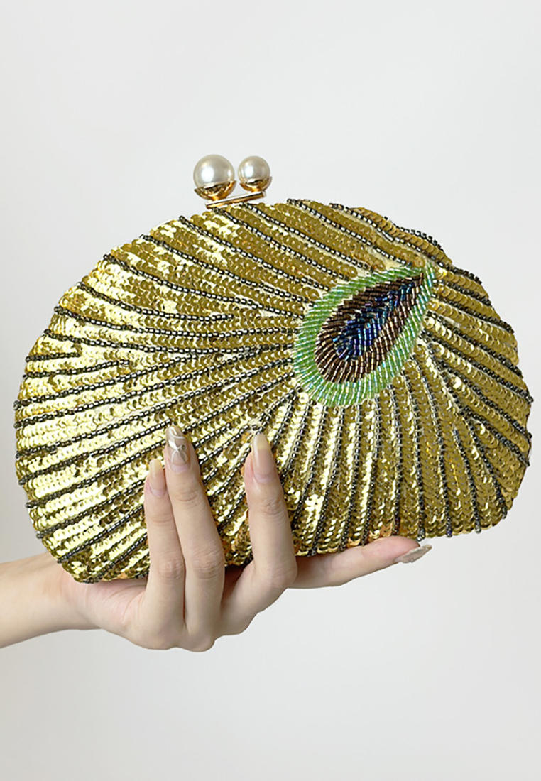 Vintage heavy craftsmanship beaded cheongsam handbag CA24121012BL