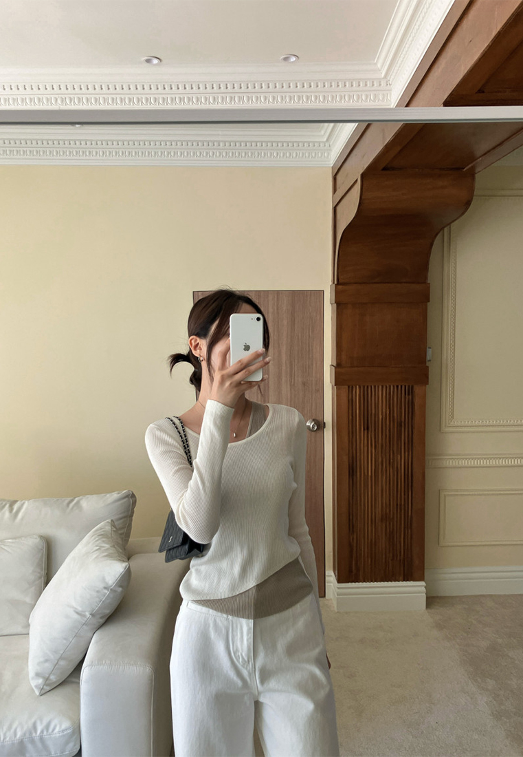 New Fashion Korean Knitted Top CA24092729BK