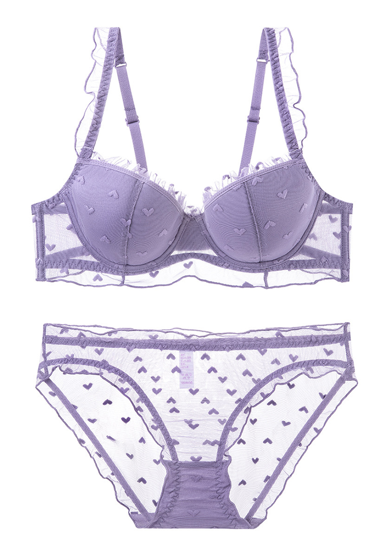 French thin lace large size underwear set CA24112002W