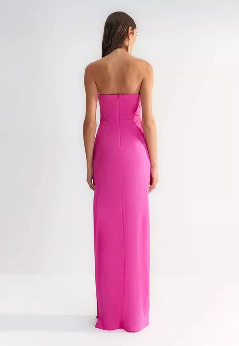 Fashionable diamond studded split dress CA242111917PI