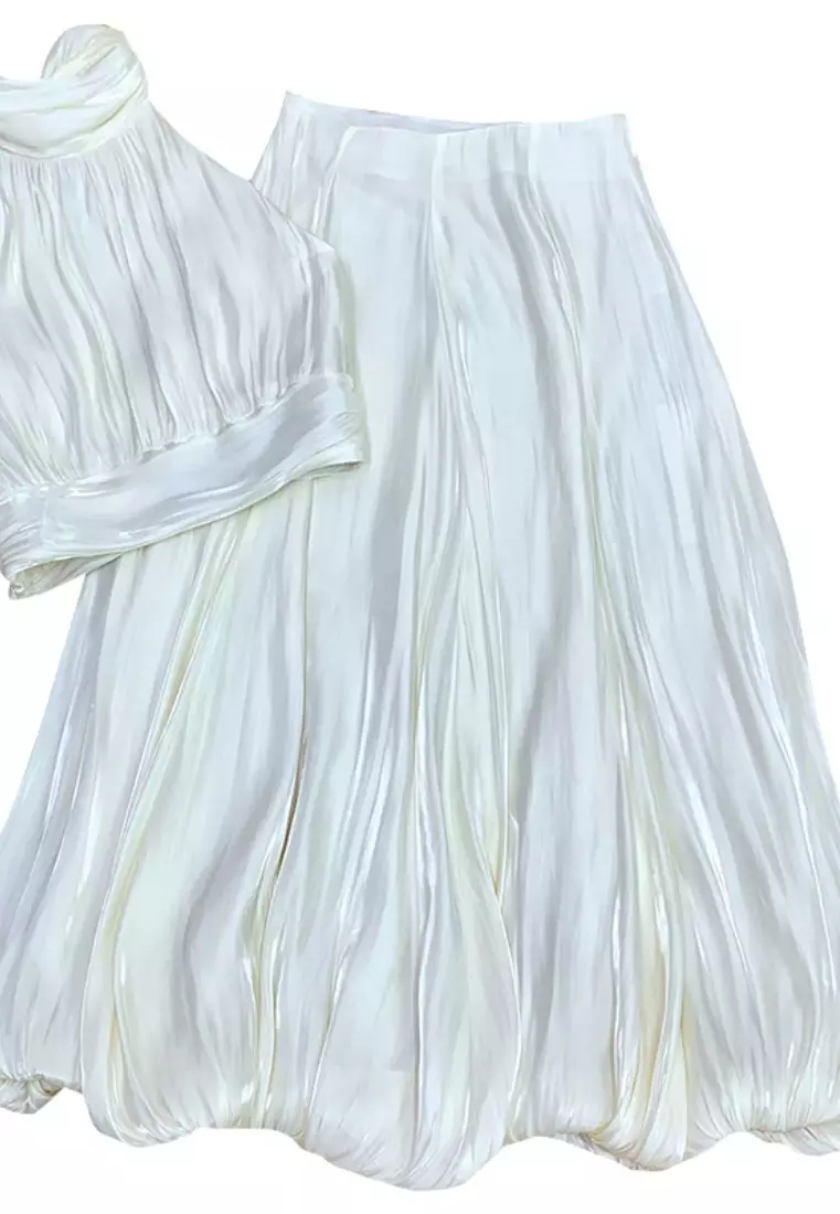 Summer new exquisite high-end choice streamer bud skirt suit dress K060601