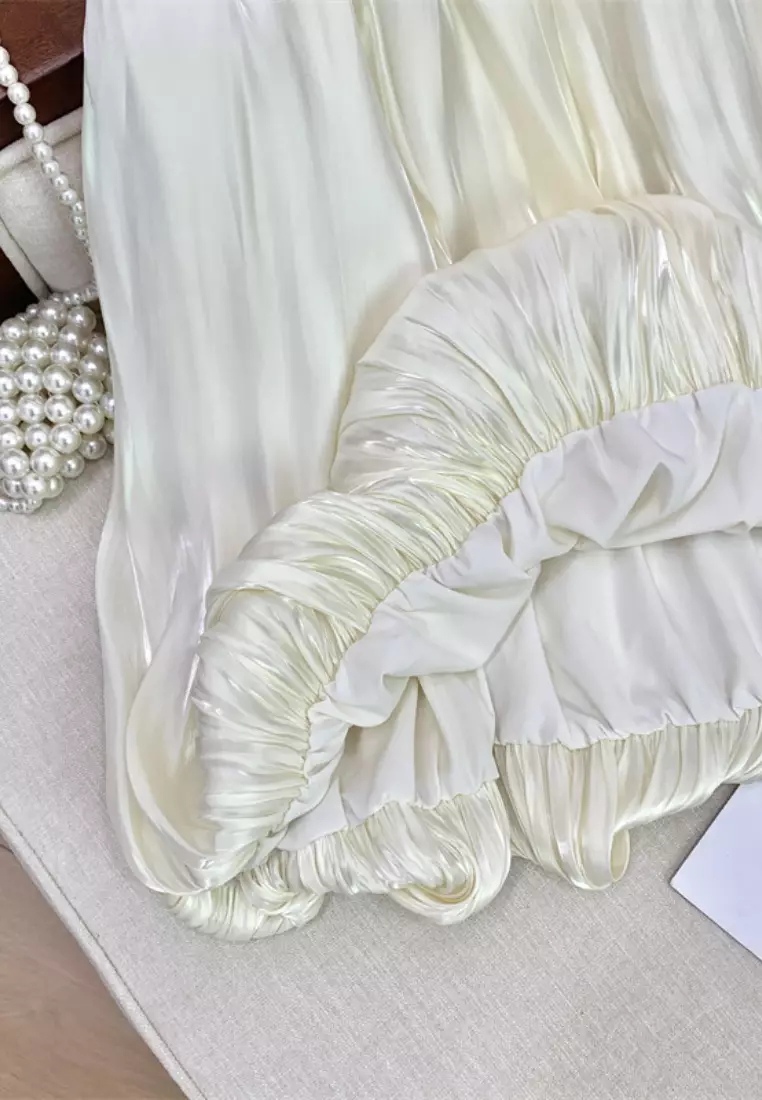 Summer new exquisite high-end choice streamer bud skirt suit dress K060601