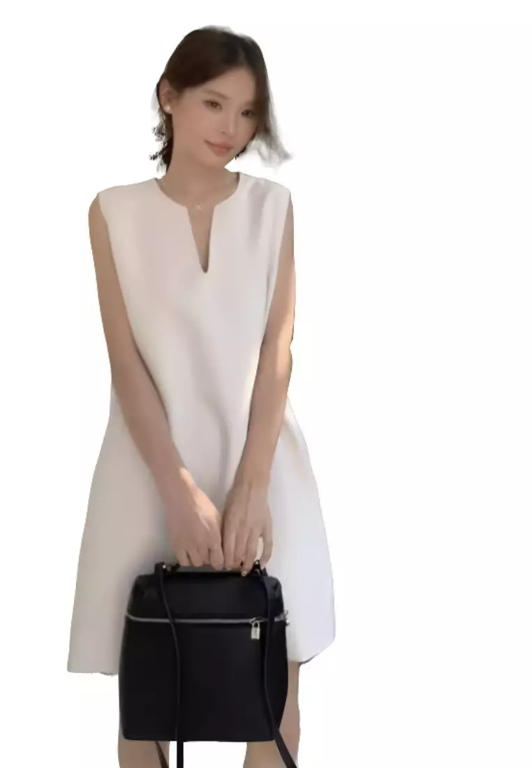 Temperamental new style V-neck vest dress K061404