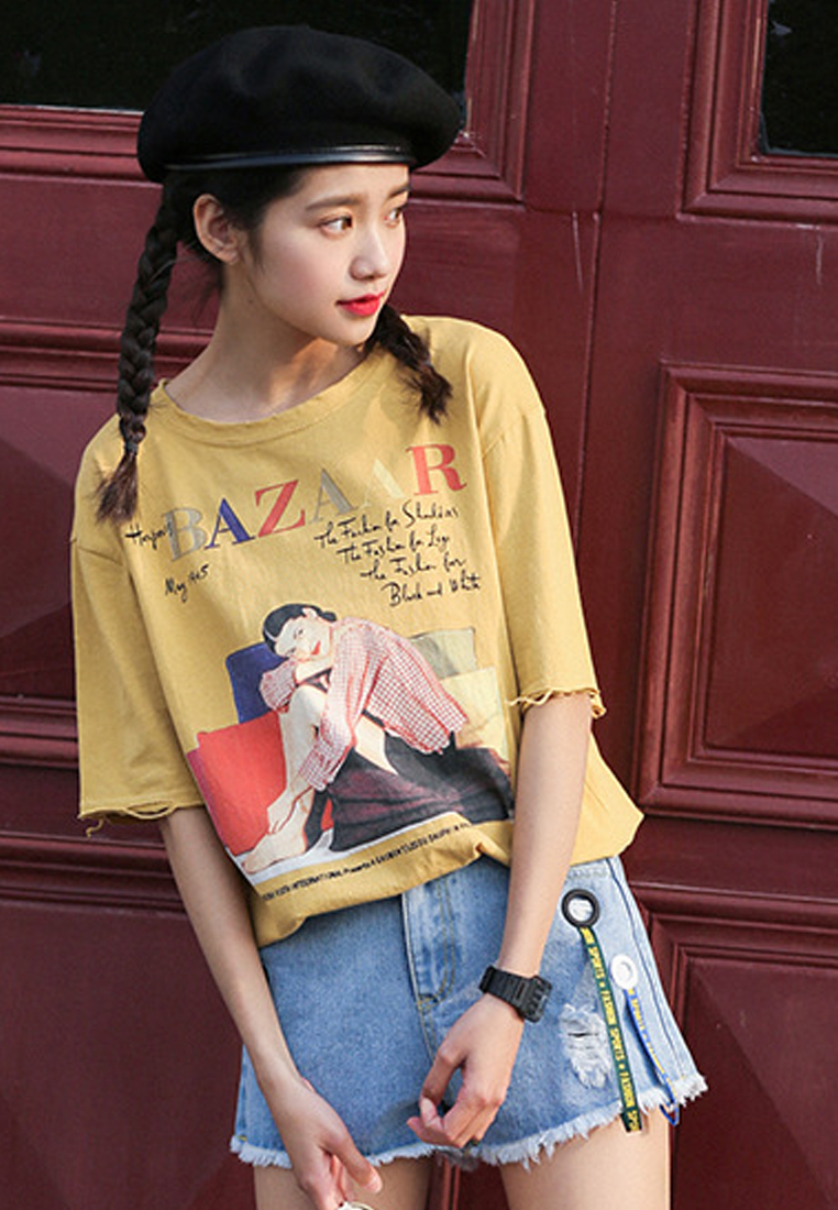 --Blue Denim Short Jeans UA061412-XL